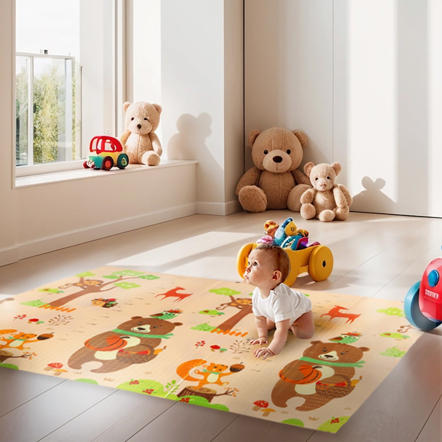 Kids Folding Mat, Forest Design, 190x150cm