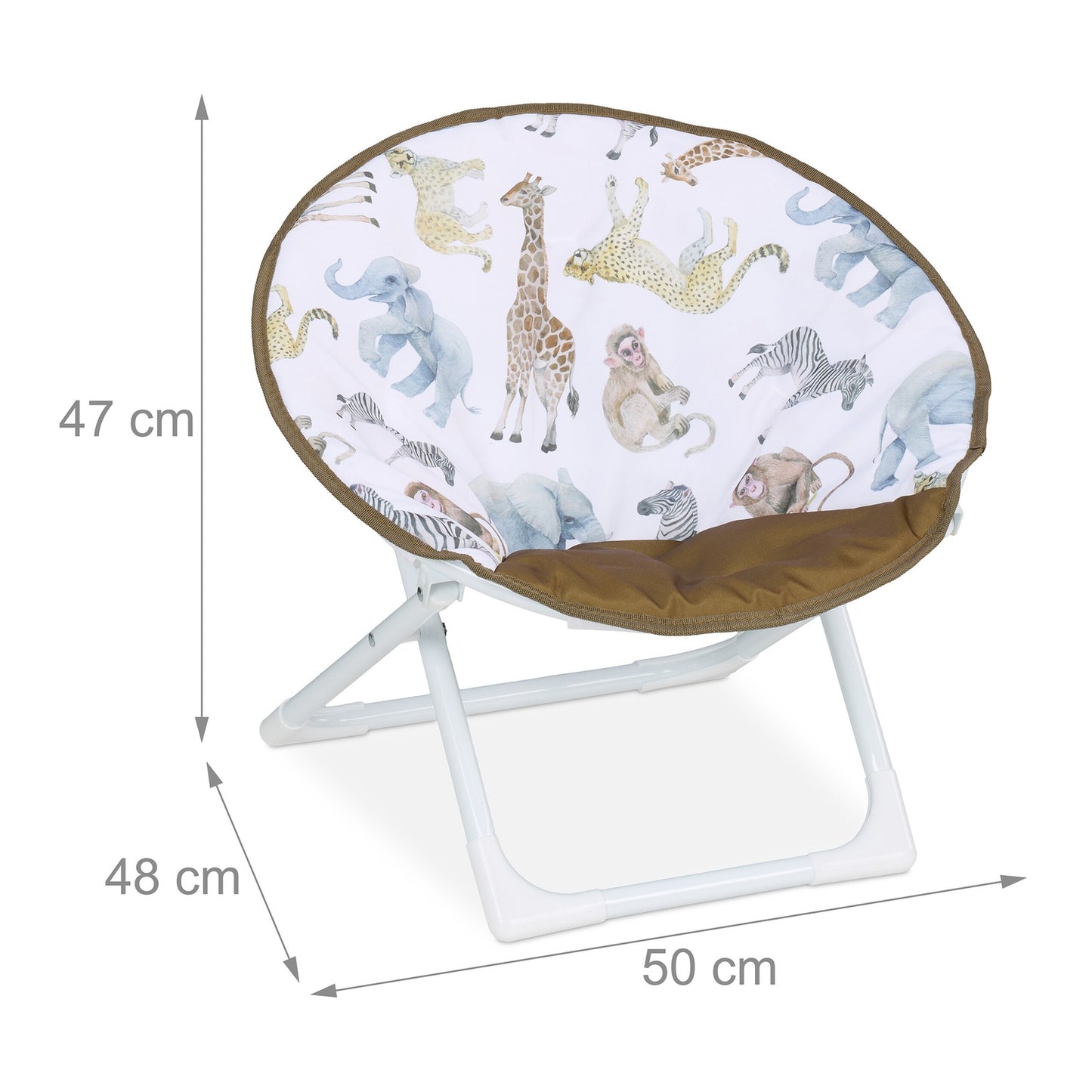 Kids Folding Moon Chair – Indoor/Outdoor, Padded Seat