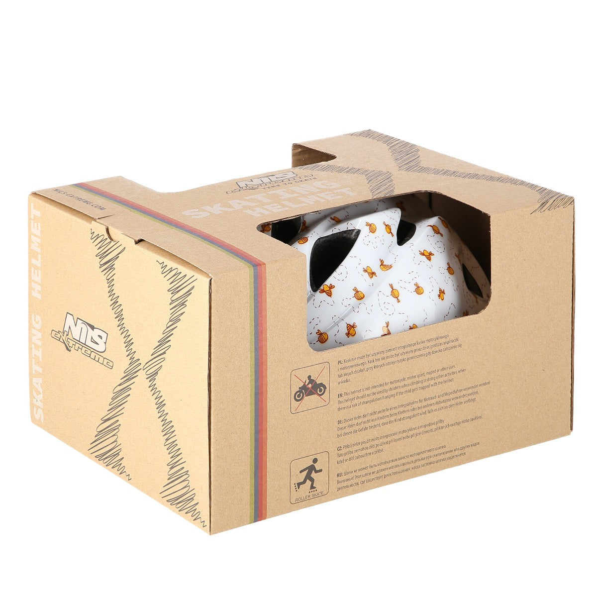 Kids Helmet, White, Size S (53-55 cm)