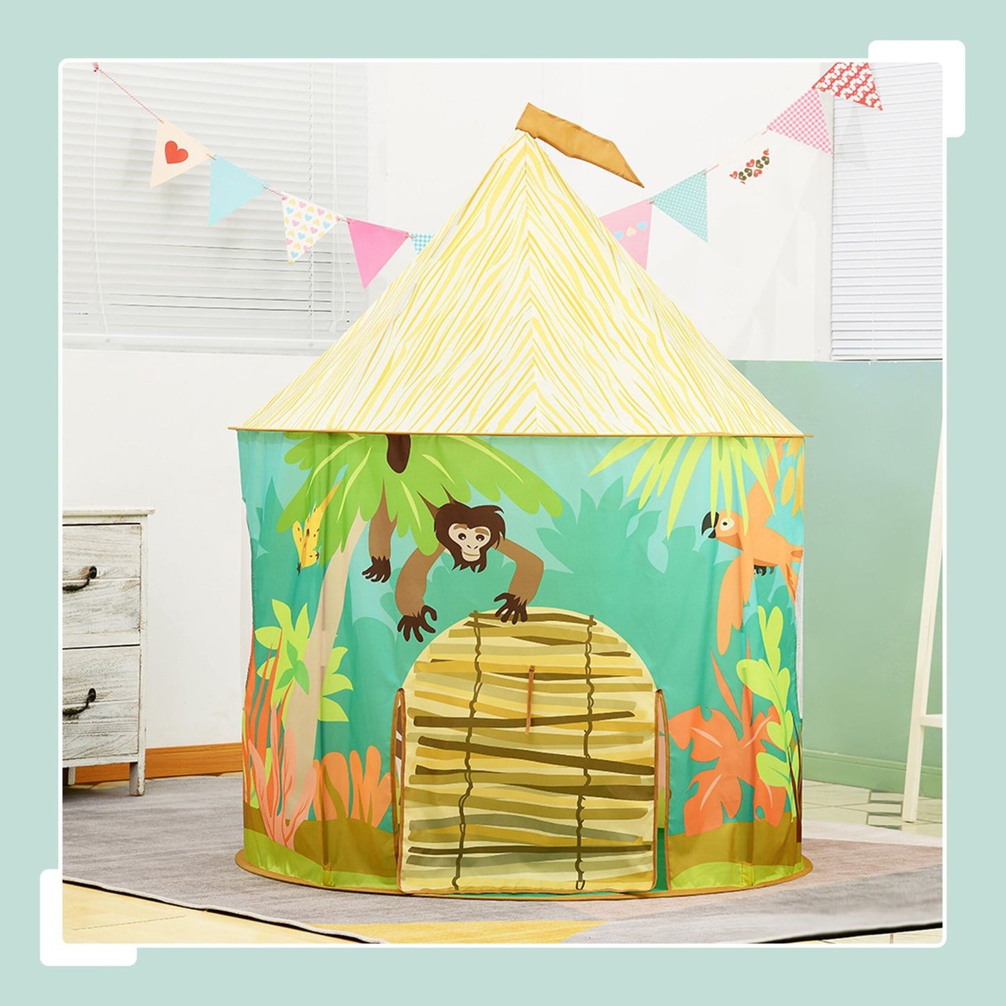Kids Jungle Play Tent – Indoor/Outdoor Adventure Hut