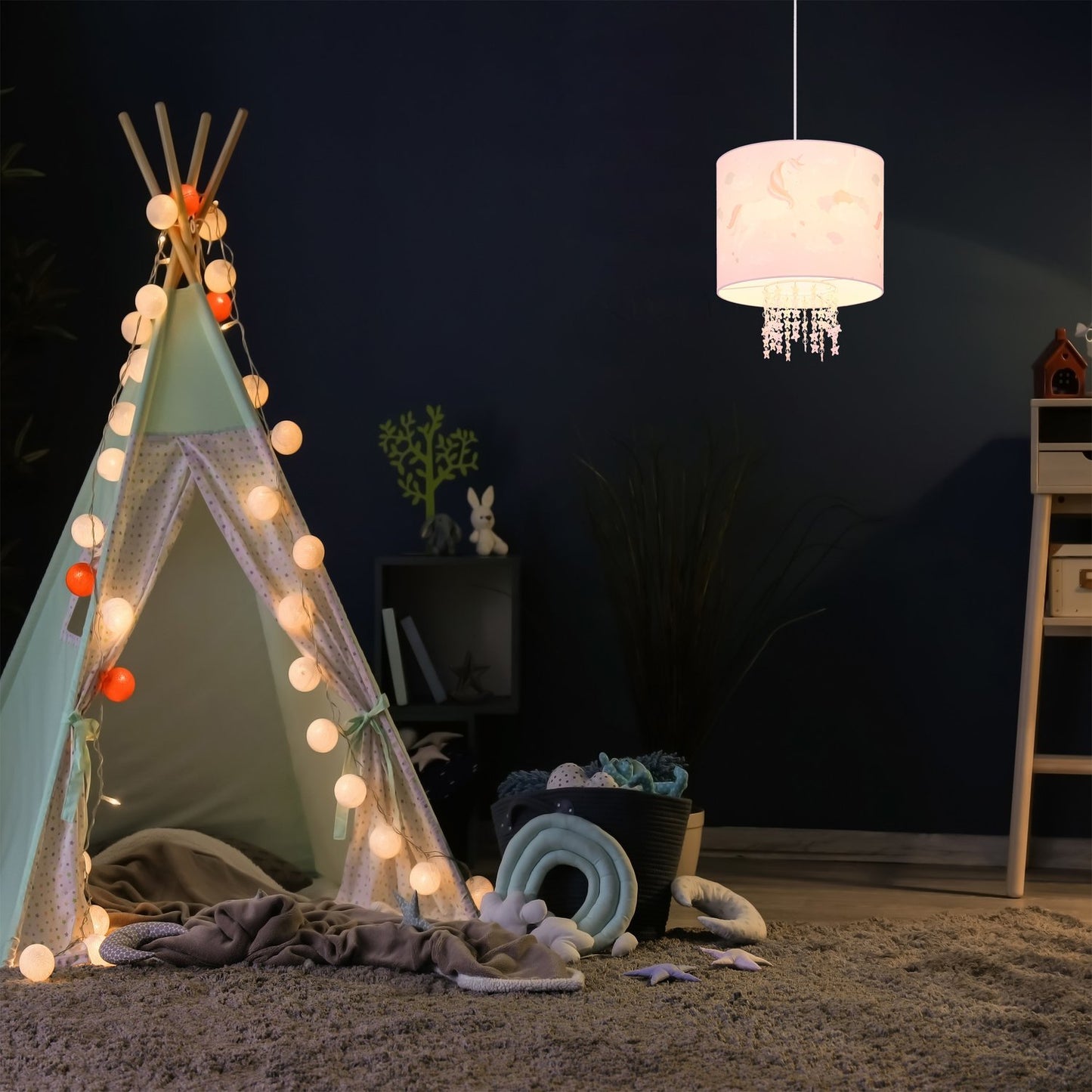 Kids' Light Fixture Pink Unicorn