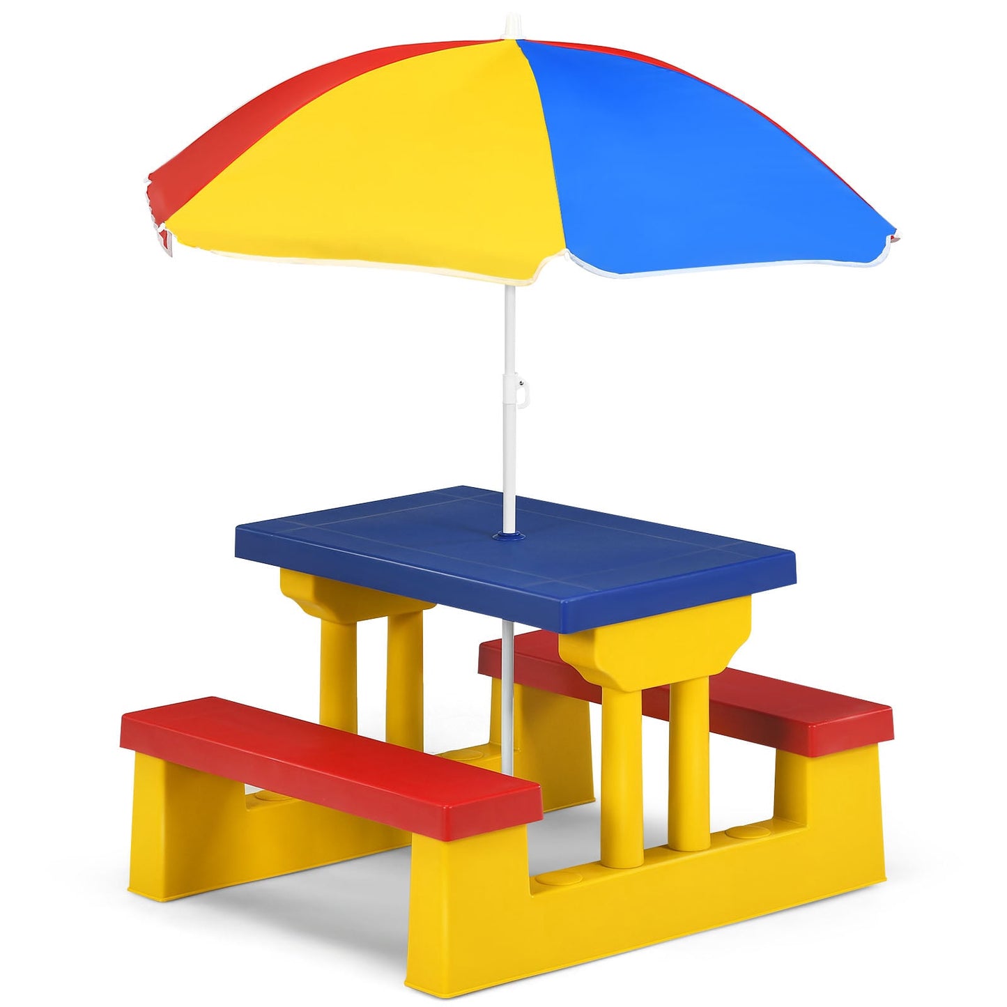 Kids Picnic Table Set with Umbrella – Durable, Easy Setup