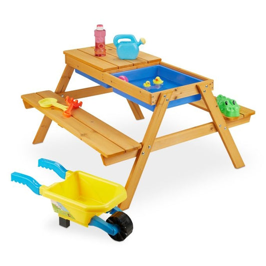 Kids' Picnic Table with Benches in White