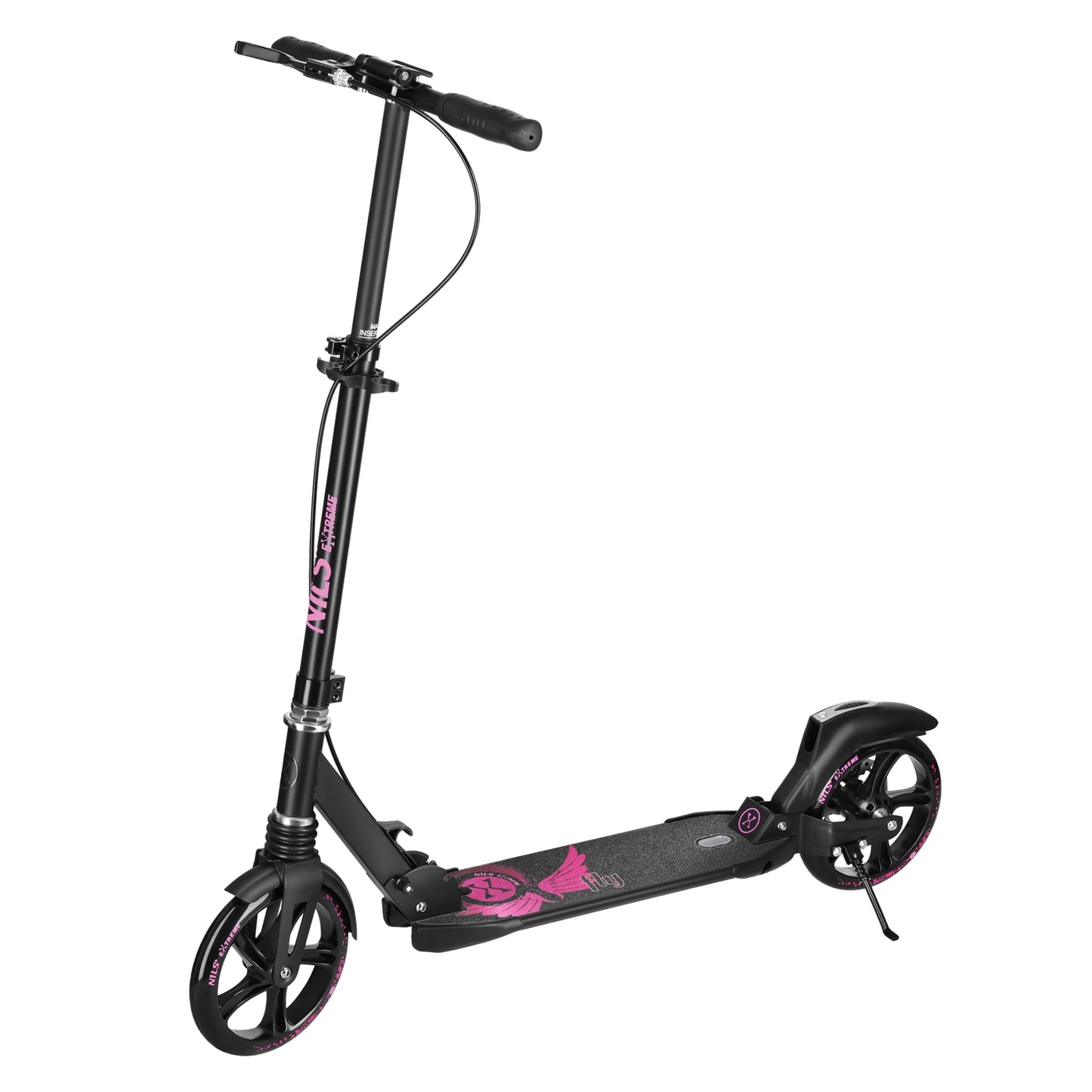 Kids' Pink Scooter with 200mm Wheels, Dual Brakes