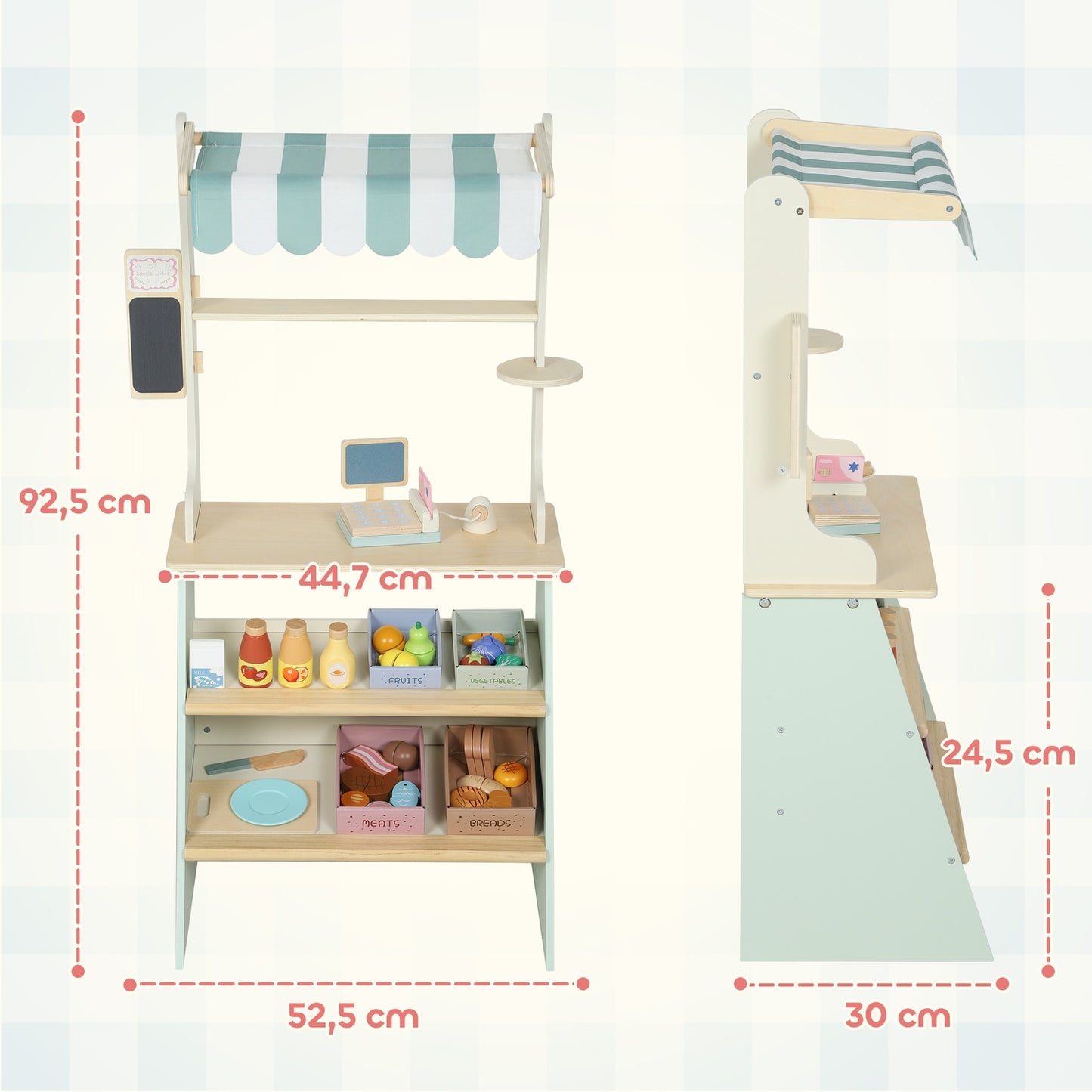 Kids Play Store with Cash Register & 34 Accessories