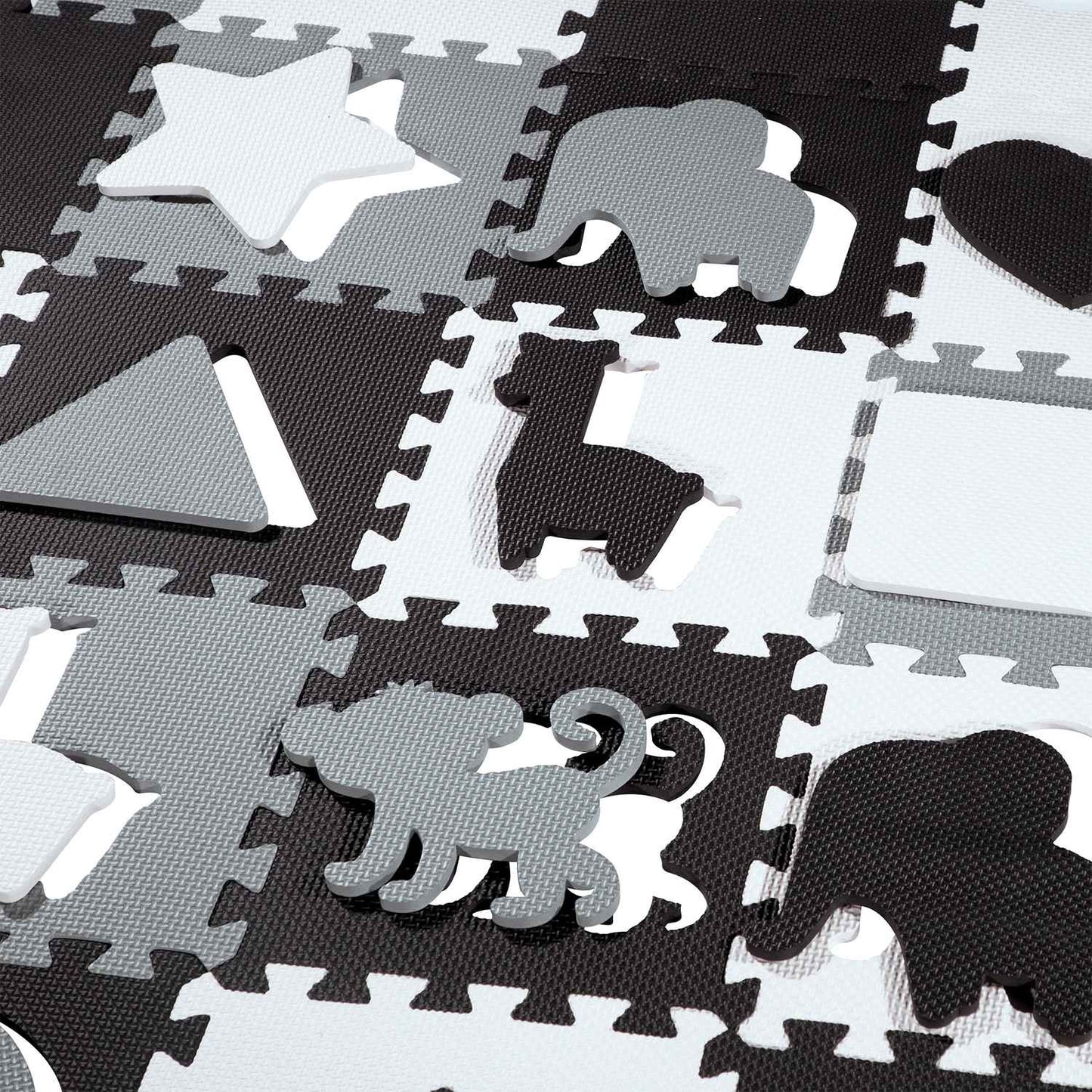 Kids' Playpen Puzzle Mat, Gray, 36 Pieces, 140x140cm
