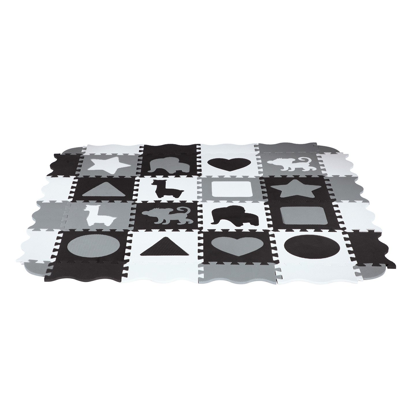 Kids' Playpen Puzzle Mat, Gray, 36 Pieces, 140x140cm