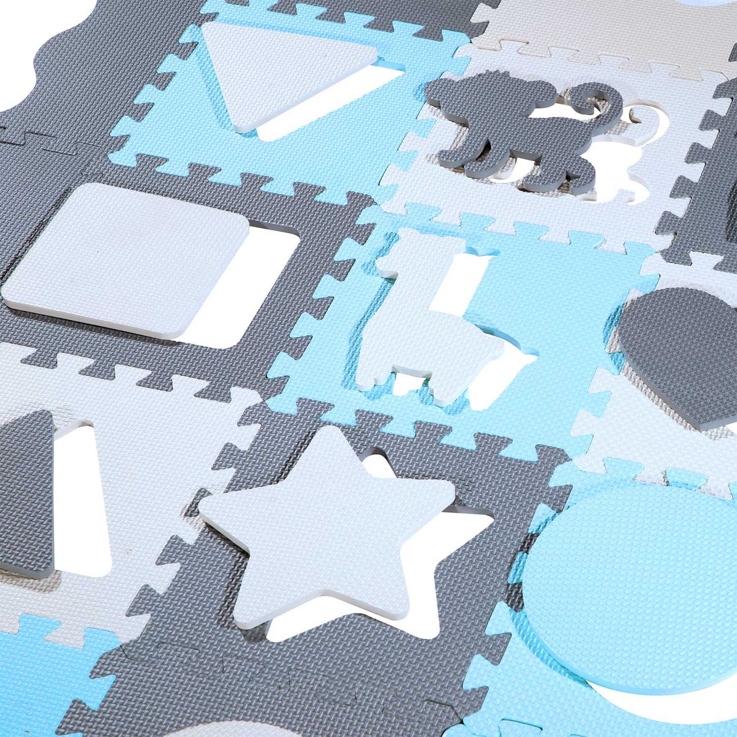 Kids' Playpen Puzzle Mat, Mint, 36 Pieces, 140x140 cm