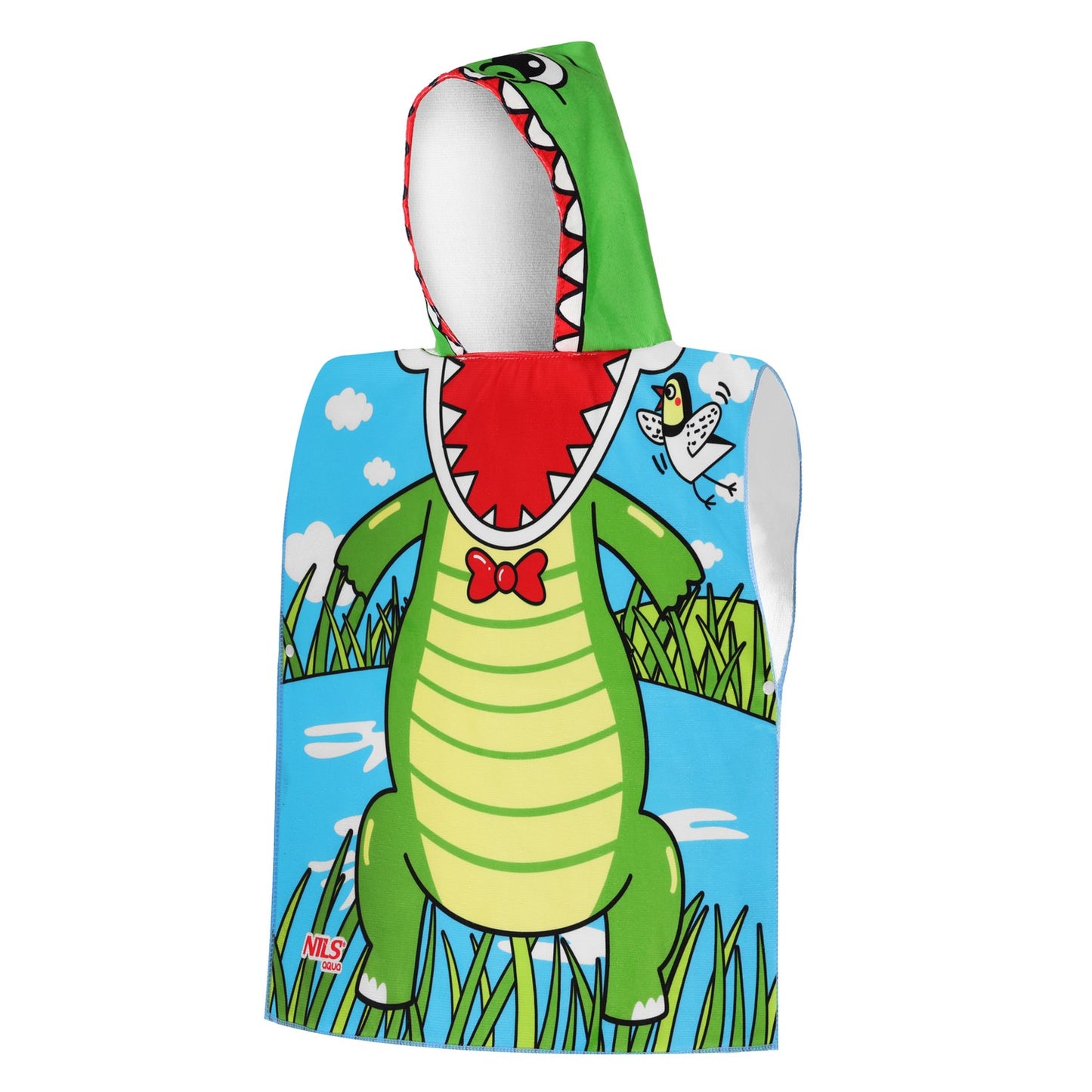 Kids Poncho Towel, Crocodile & Unicorn Design