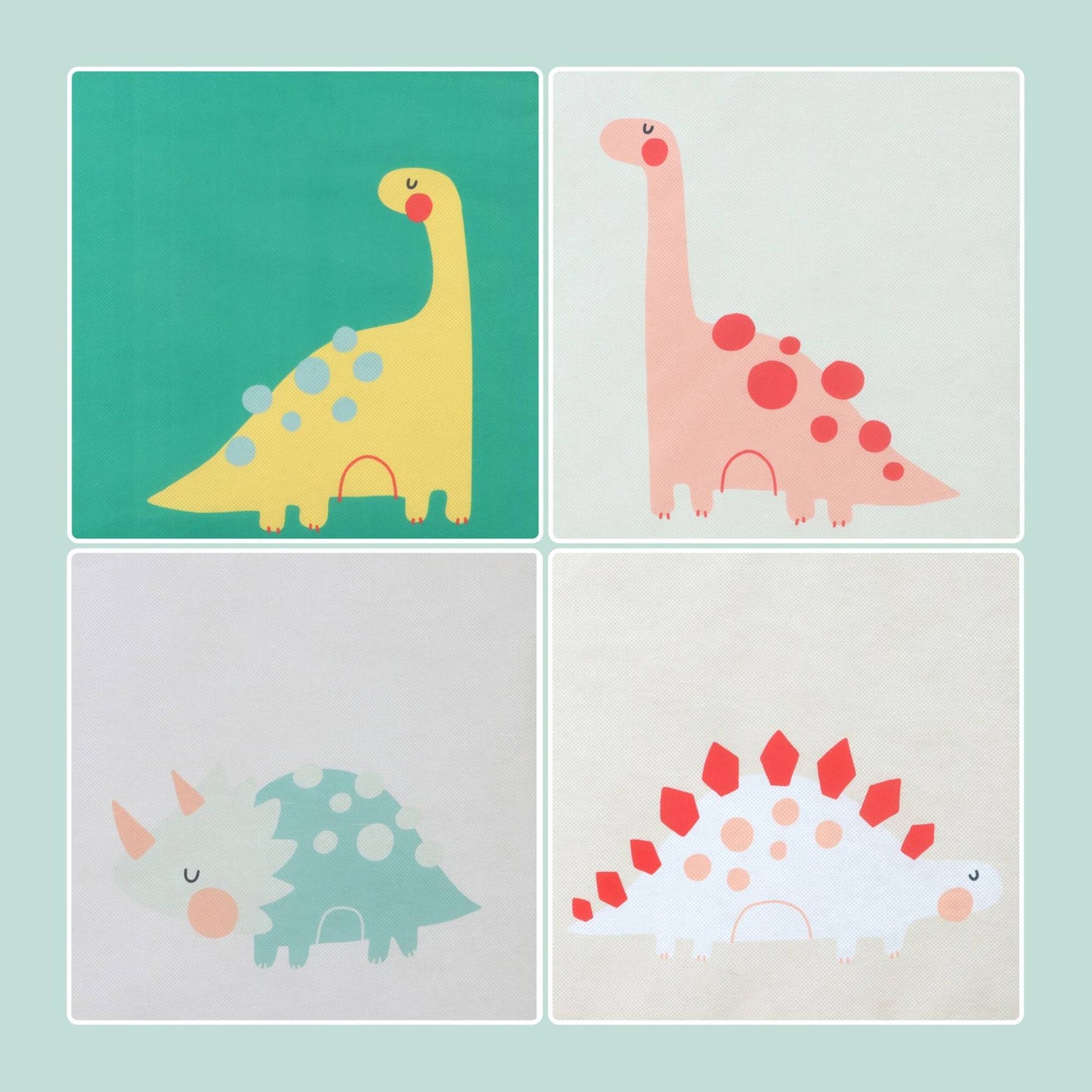 Kids Storage Box Set of 4 – Foldable, Animal Designs
