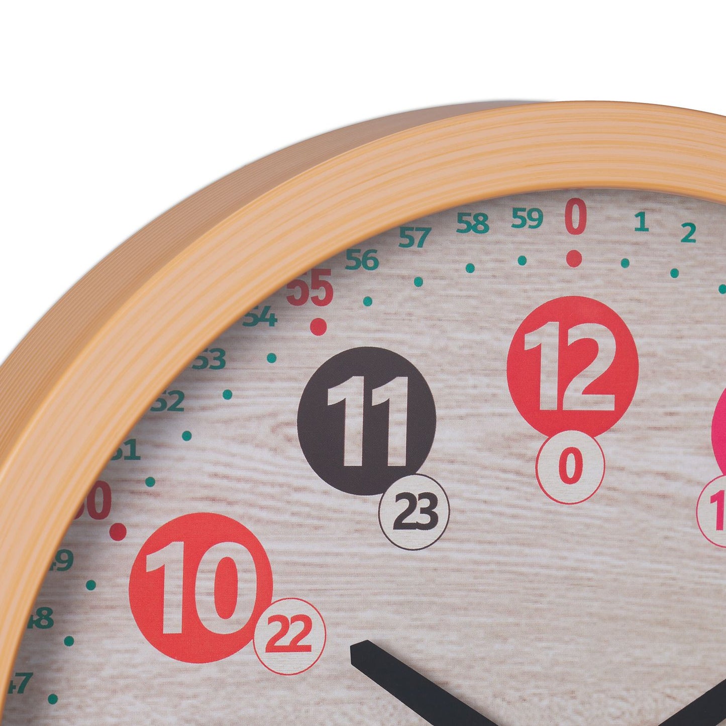 Kids' Wall Clock with Large Colorful Numbers
