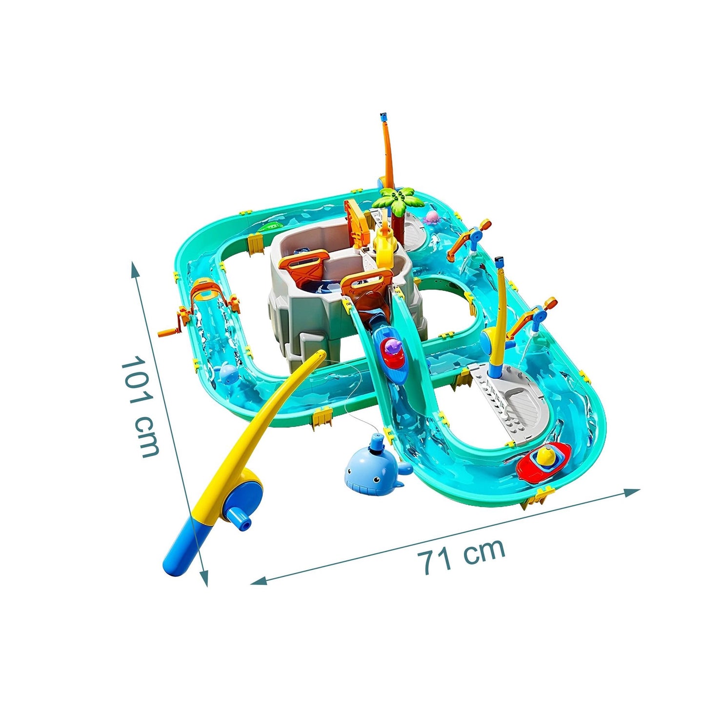 Kids' Water Play Track with Boats & Fishing Accessories