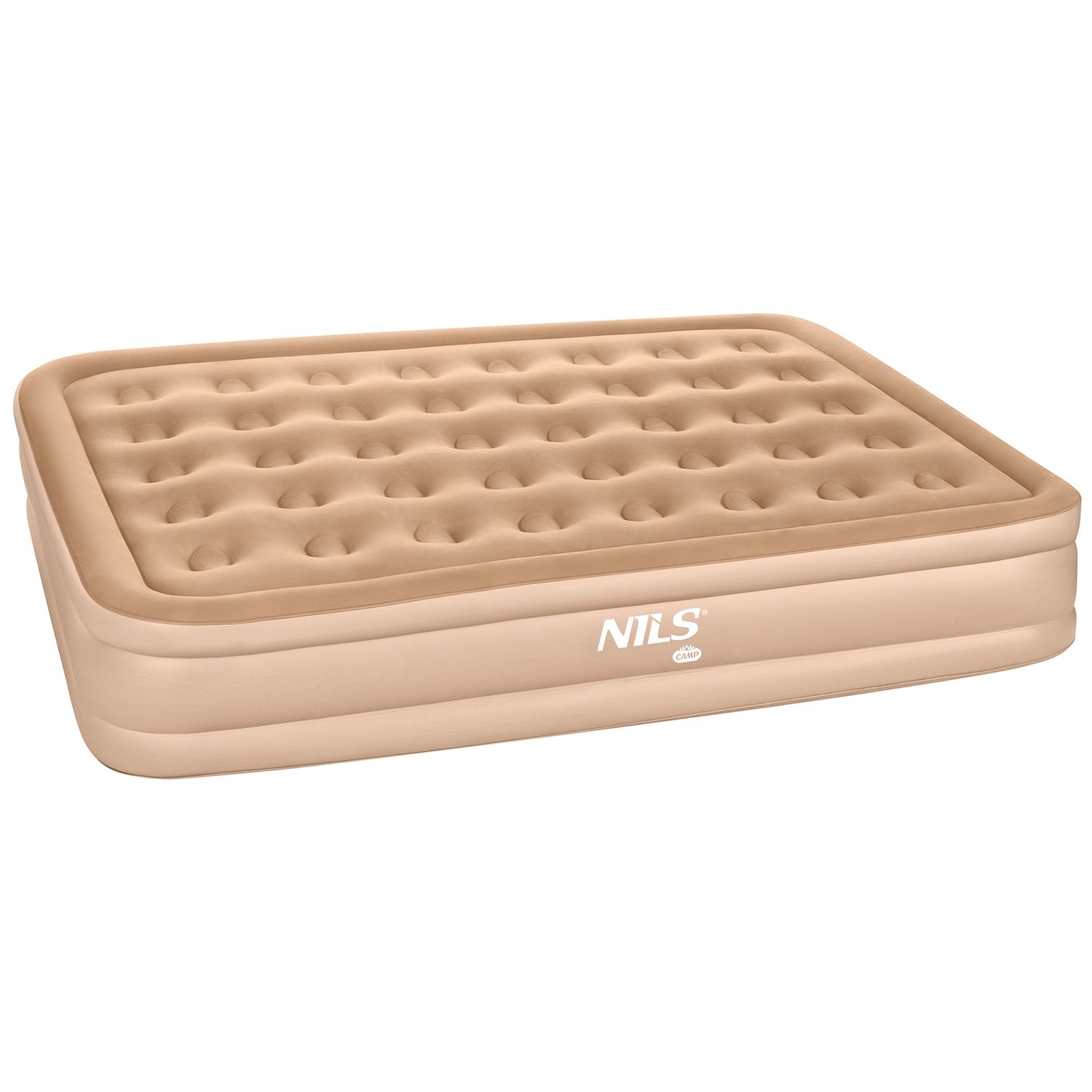 King Size Double Mattress with Electric Pump, Beige