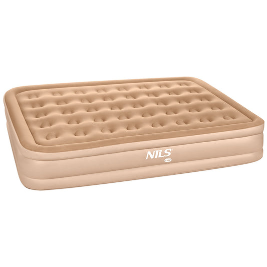 King Size Double Mattress with Electric Pump, Beige