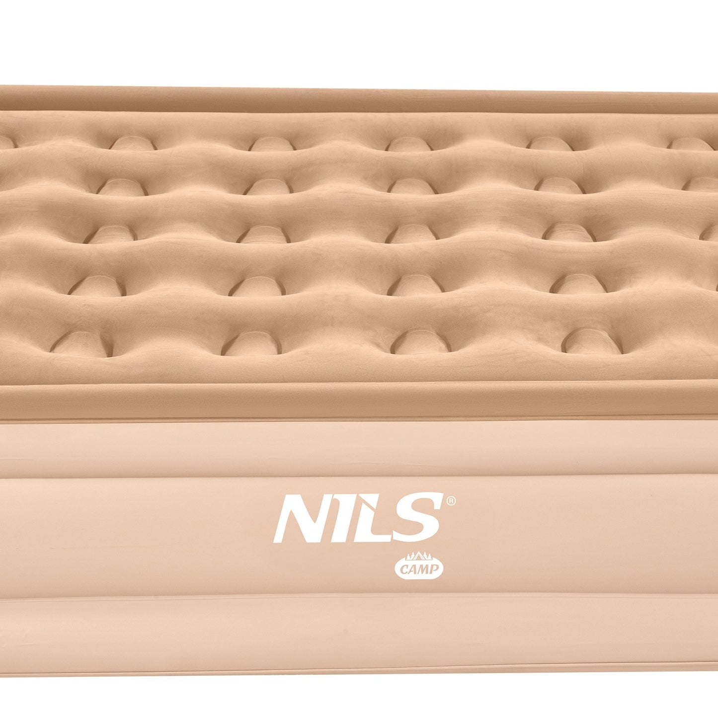 King Size Double Mattress with Electric Pump, Beige