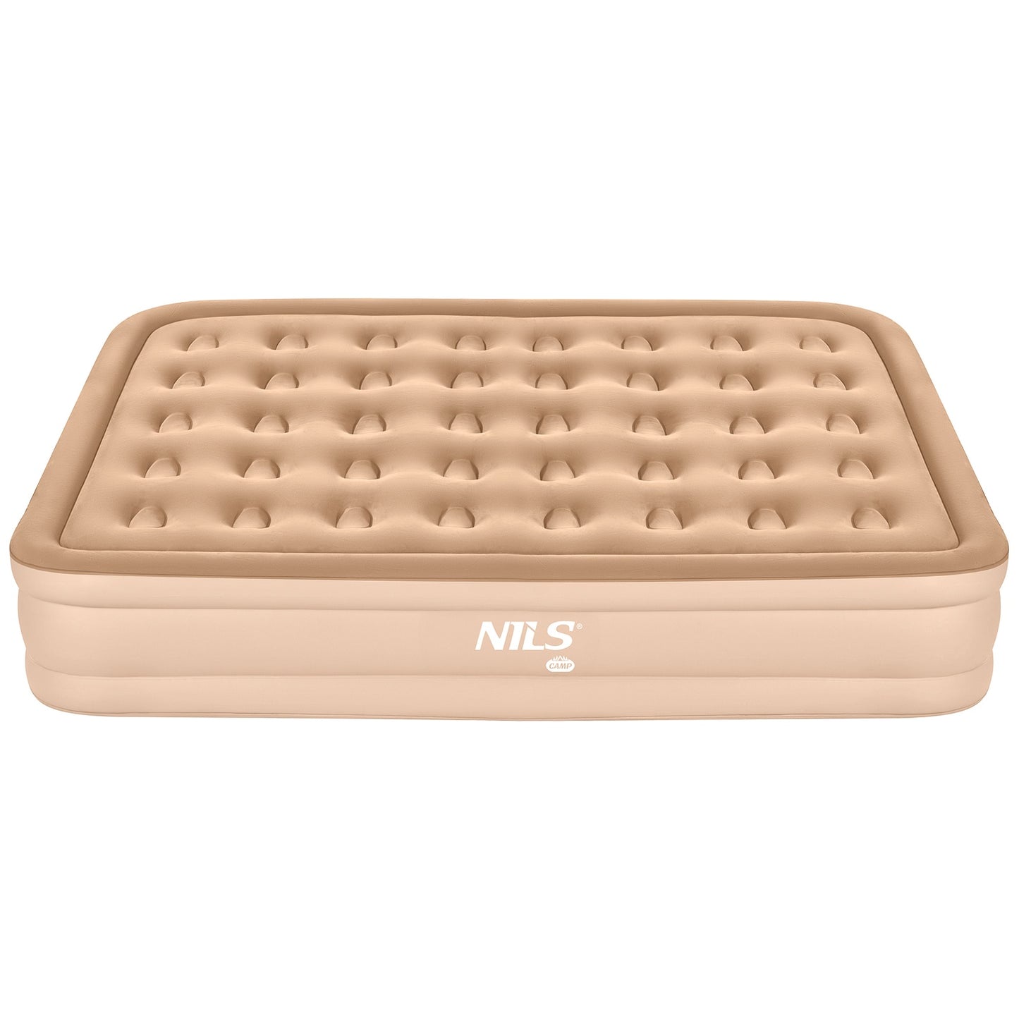 King Size Double Mattress with Electric Pump, Beige