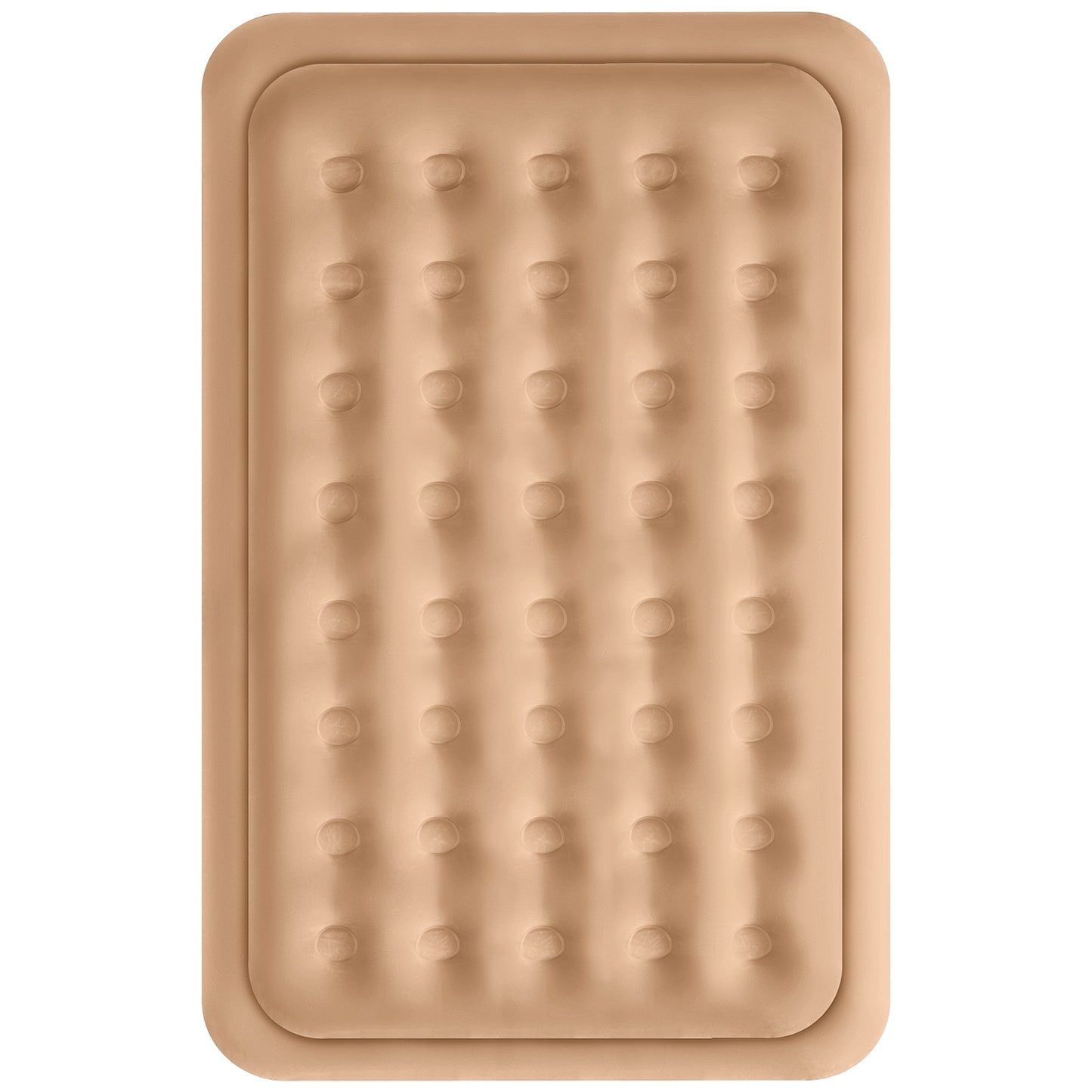 King Size Double Mattress with Electric Pump, Beige