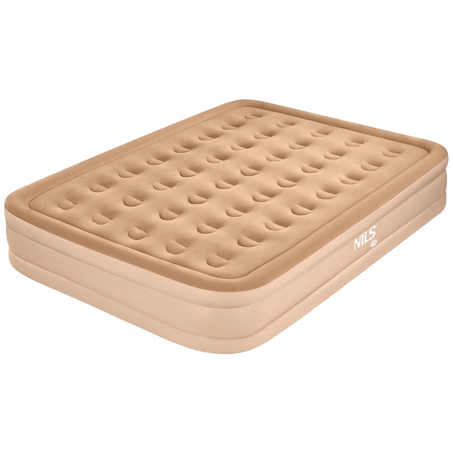King Size Double Mattress with Electric Pump, Beige