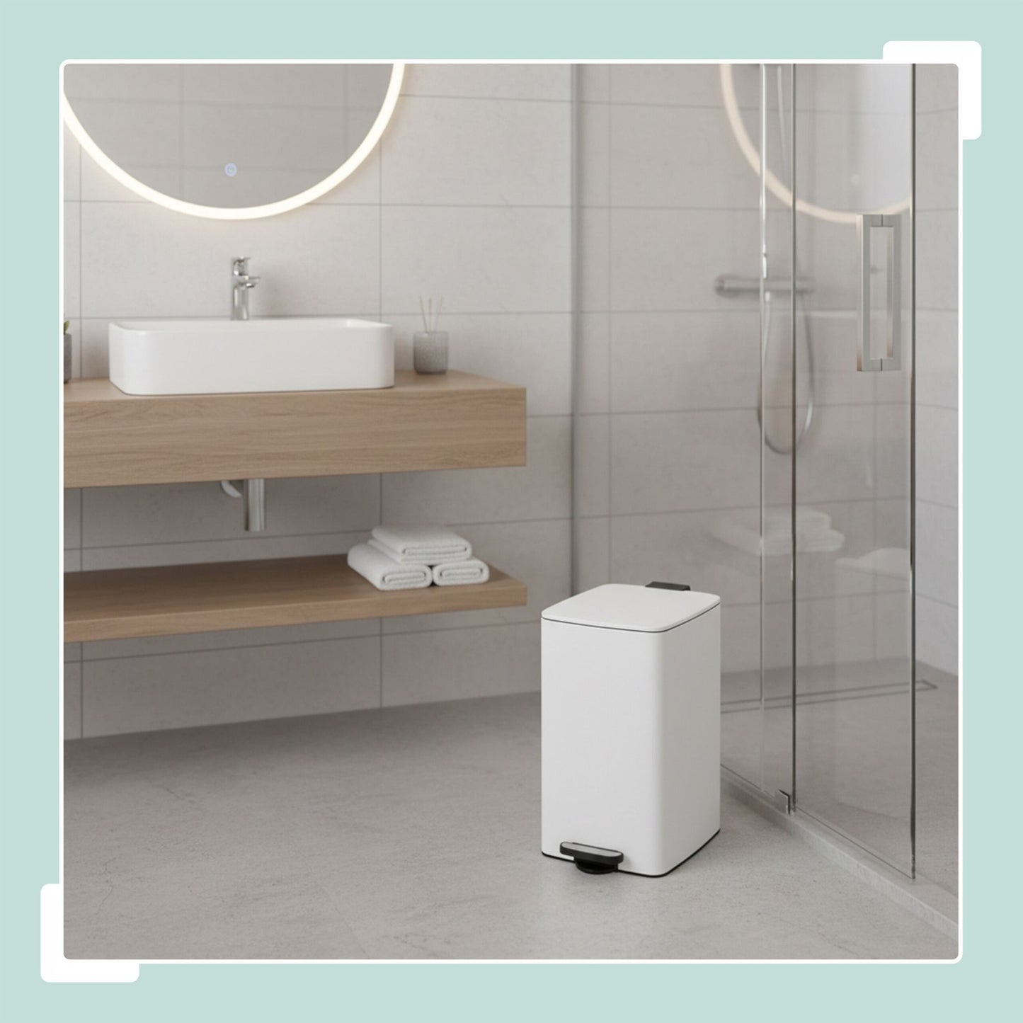 Kitchen Pedal Bin, 30L, Soft-Close Lid