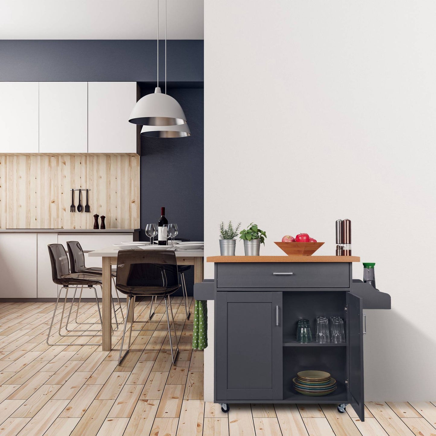 Kitchen Trolley with Counter Top