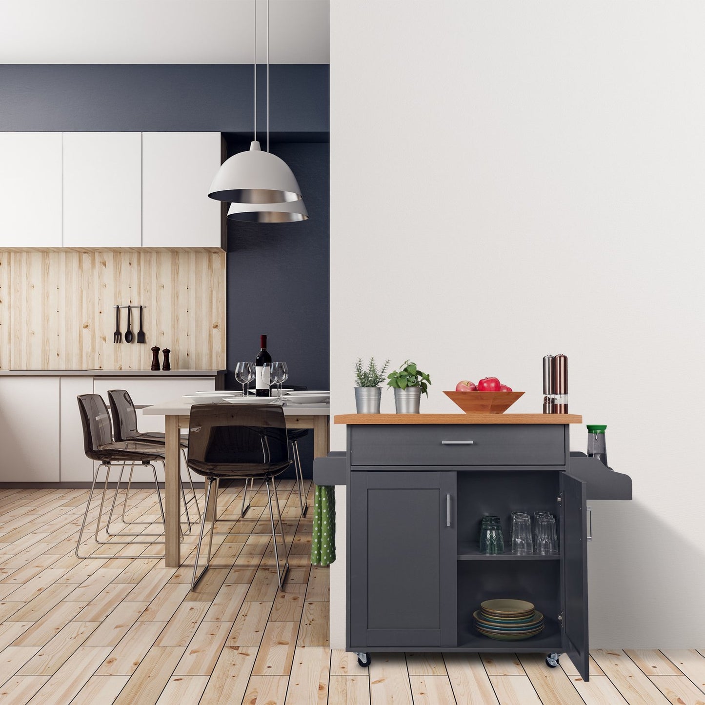Kitchen Trolley with Counter Top