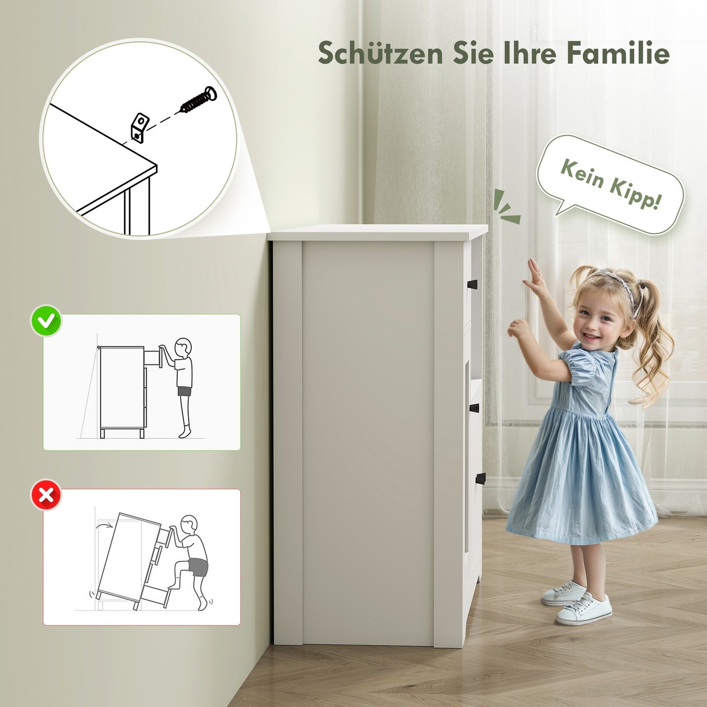 Kitchen Cabinet with Drawer, Cable Hole, 80x35x72.2 cm, White