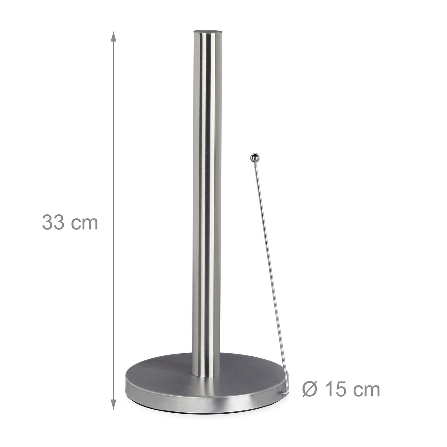 Kitchen roll holder stainless steel standing