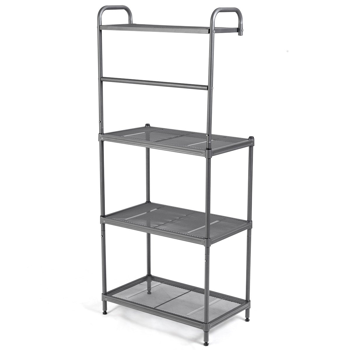Kitchen shelf 4 shelves adjustable microwave holder household shelf standing shelf