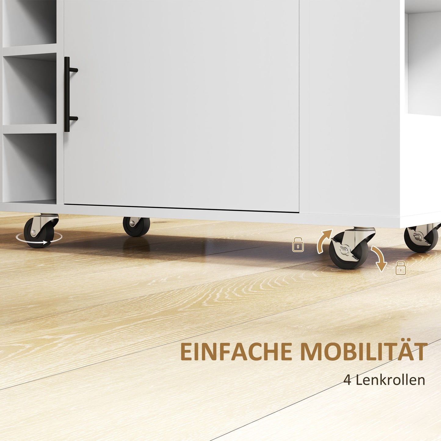 Kitchen trolley with shelves & wine rack, Oak 83x40x83cm