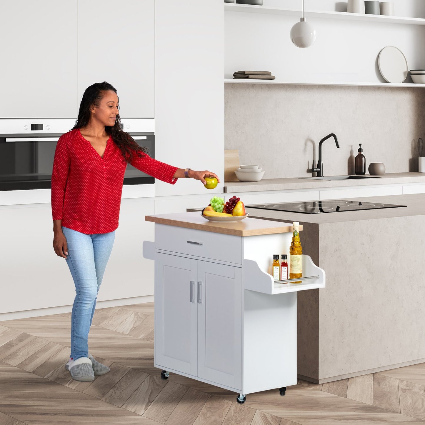 Kitchen trolley with worktop