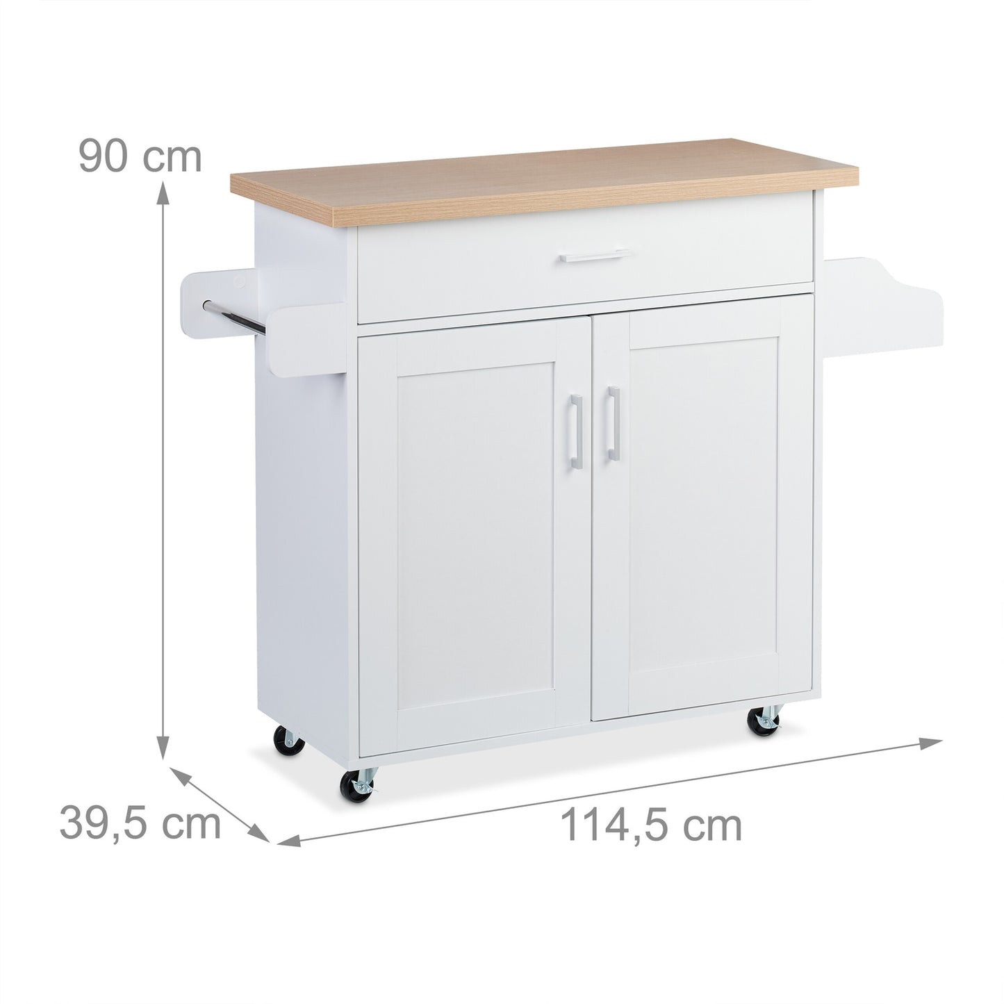 Kitchen trolley with worktop