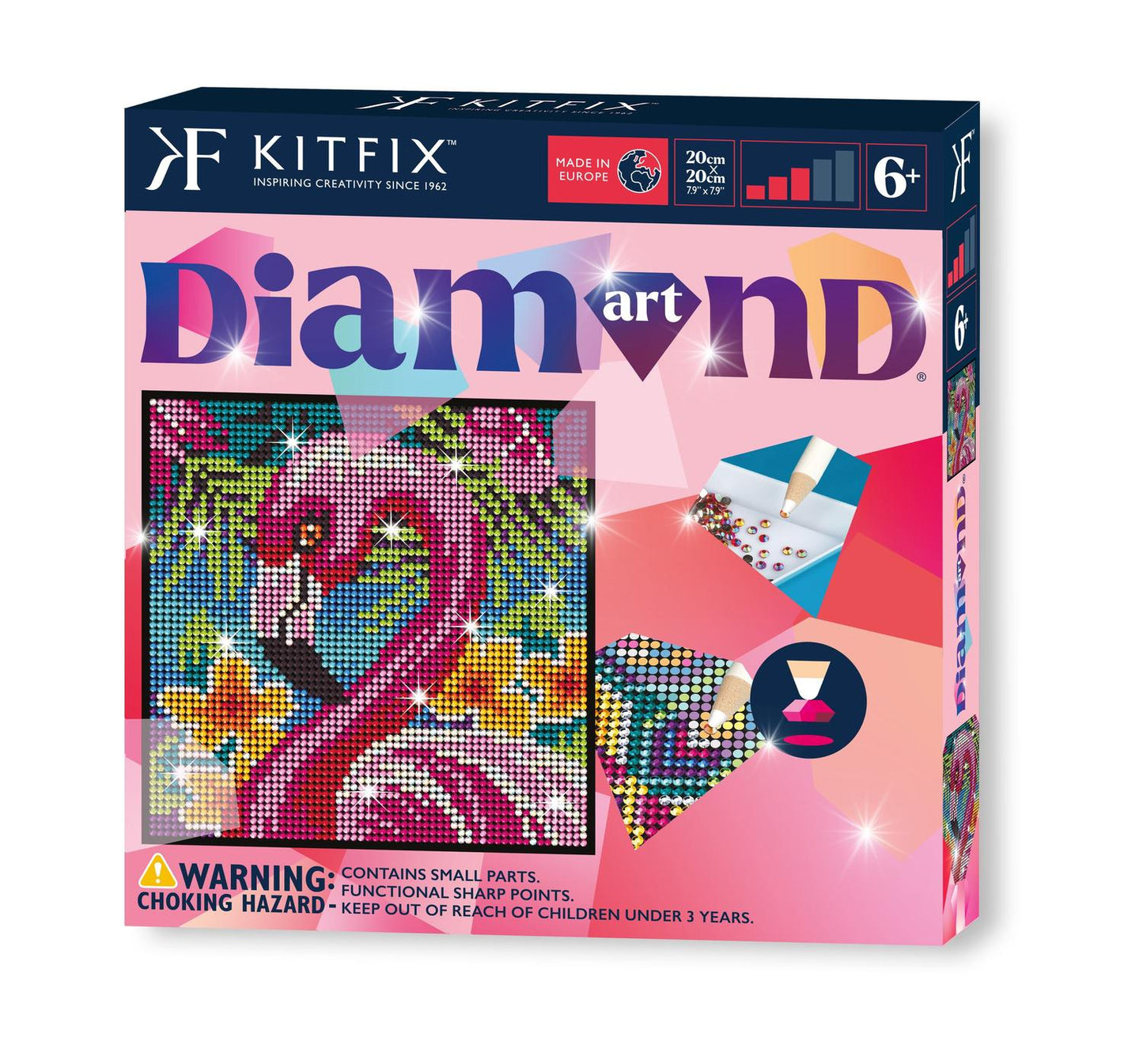 Kitfix Diy Set Diamond Art Flamingo