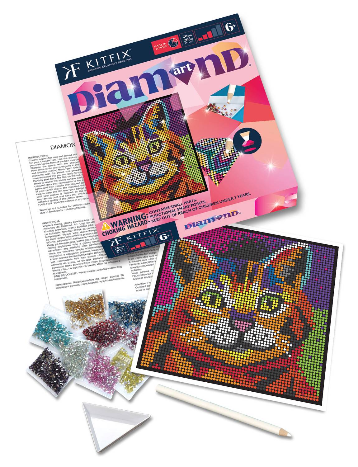 Kitfix Diy Set Diamond Art Kitten