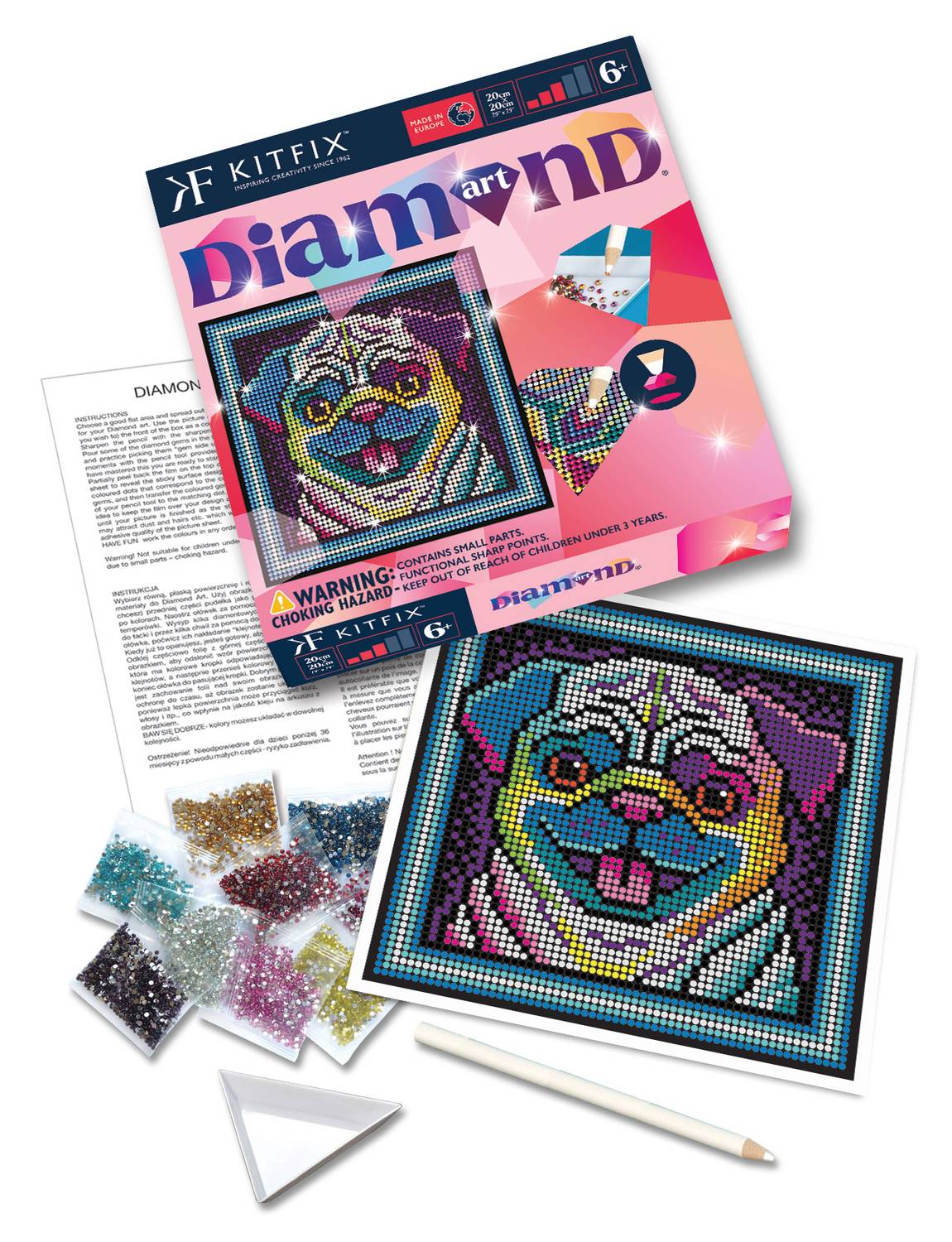Kitfix Diy Set Diamond Art Pug