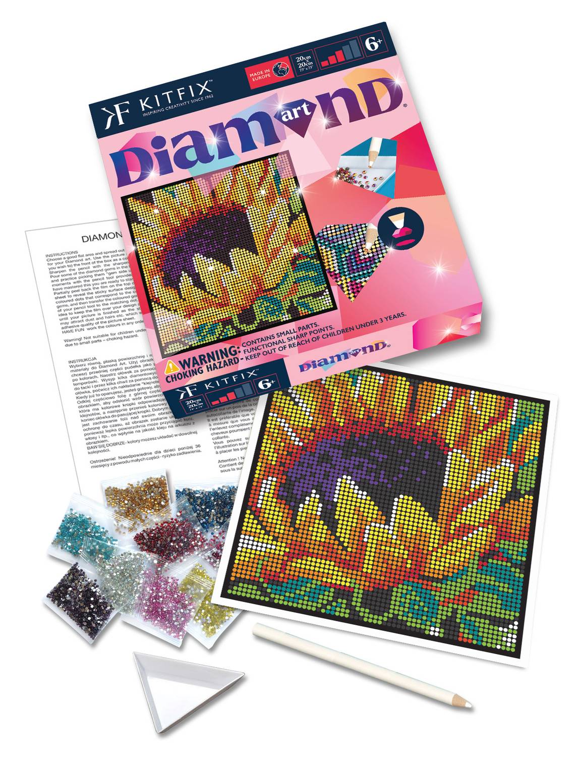 Kitfix Diy Set Diamond Art Sunflower