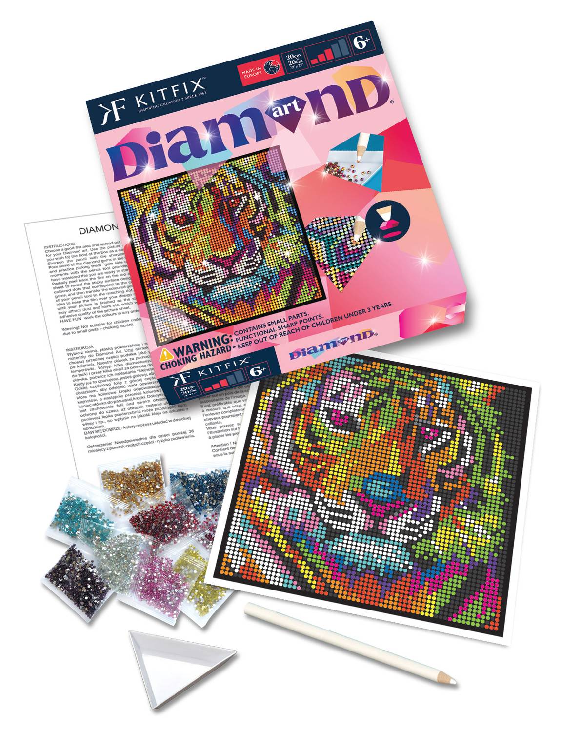 Kitfix Diy Set Diamond Art Tiger