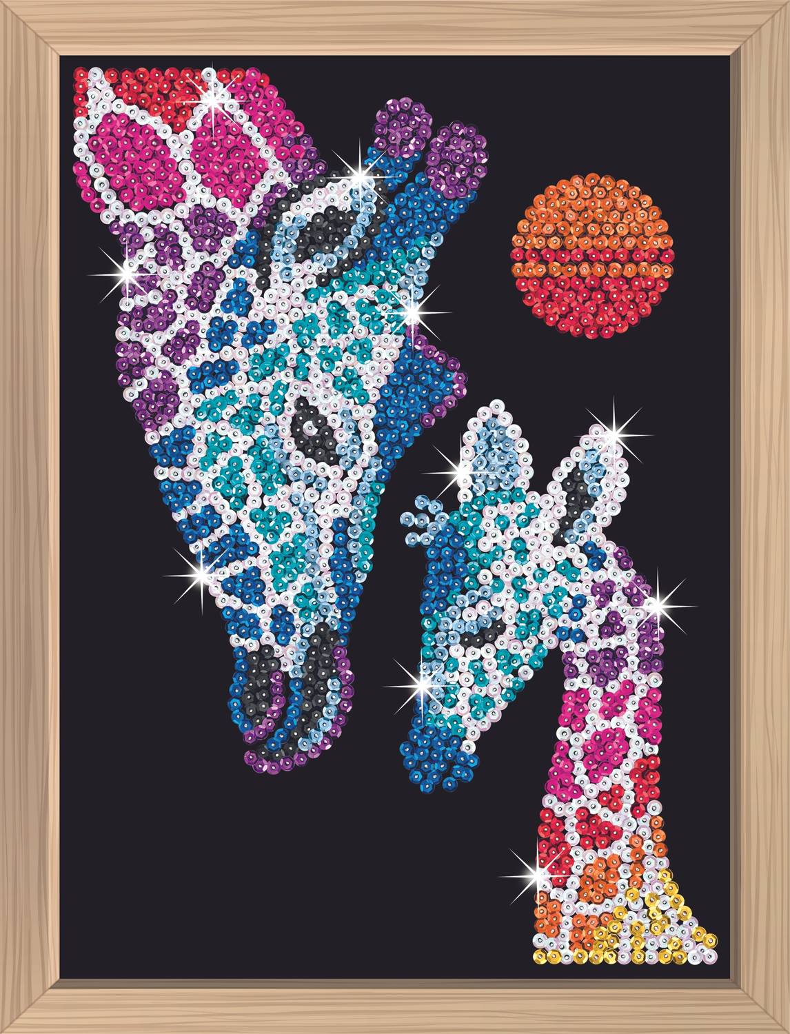 Kitfix Diy Set Sequin Art Blue Premium Giraffe & Calf