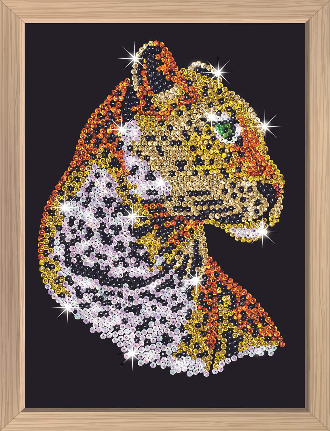 Kitfix Diy Set Sequin Art Blue Premium Leopard