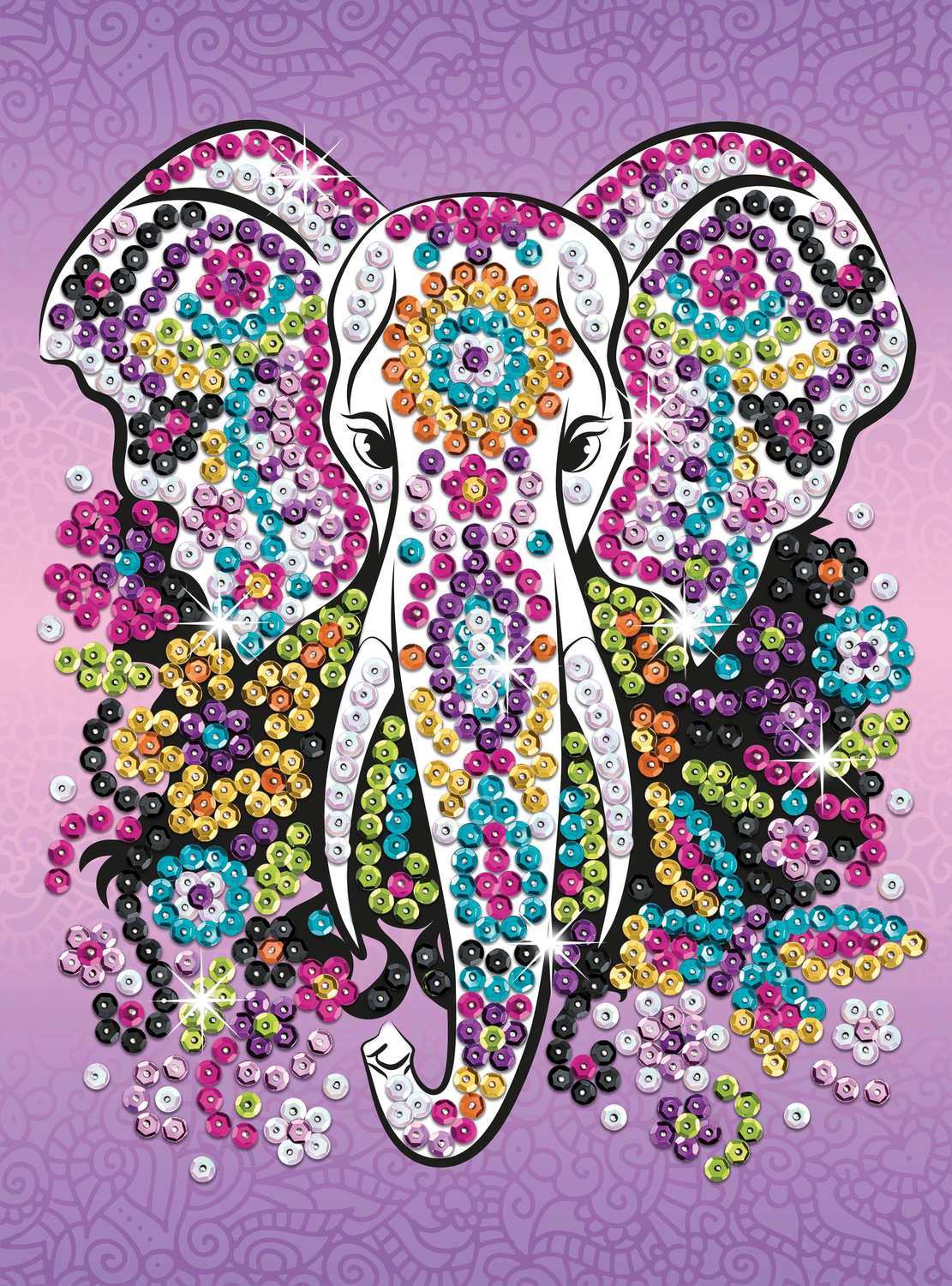 Kitfix Diy Set Sequin Art Craft Teen Elephant