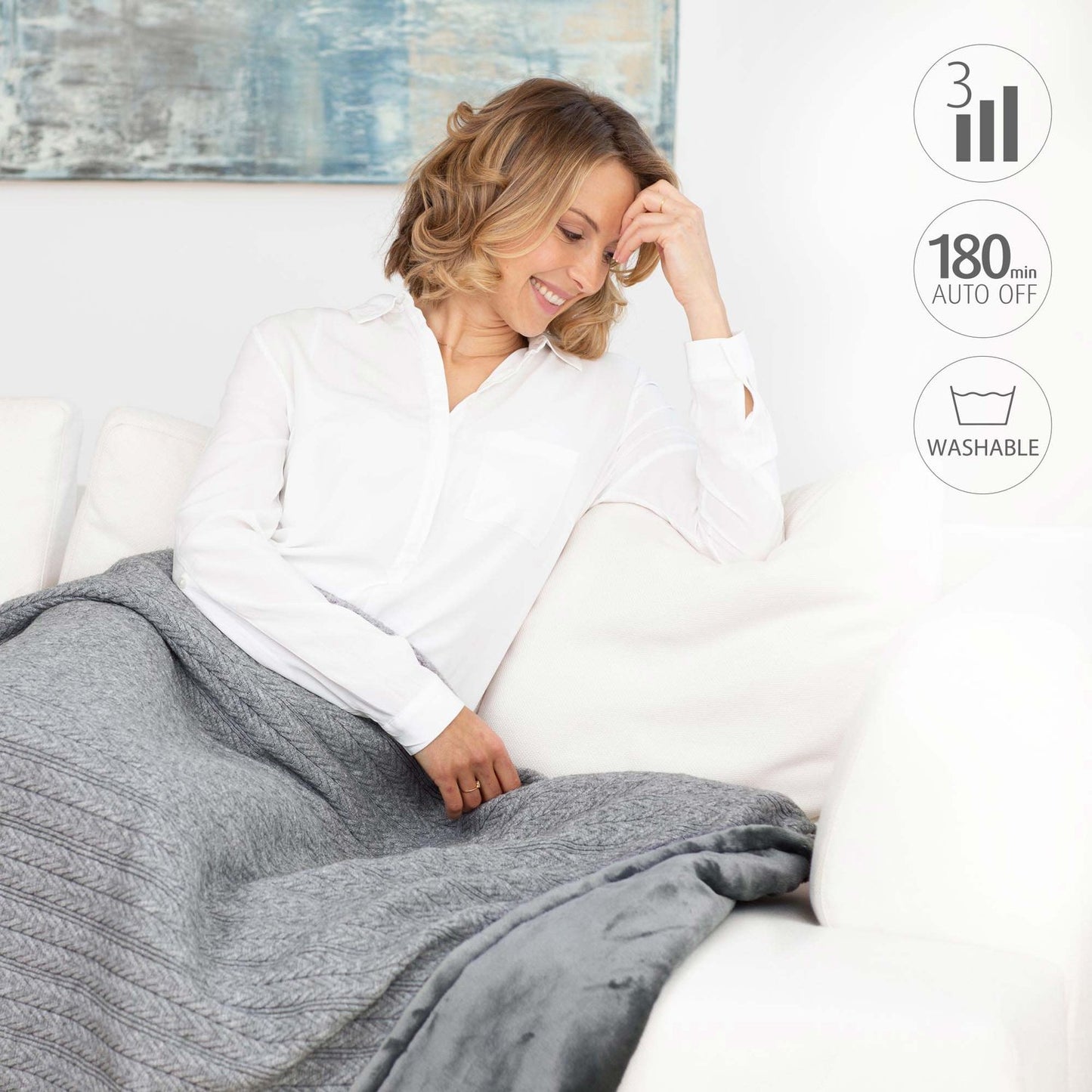 Knitted Warming Blanket HB680 160x120cm