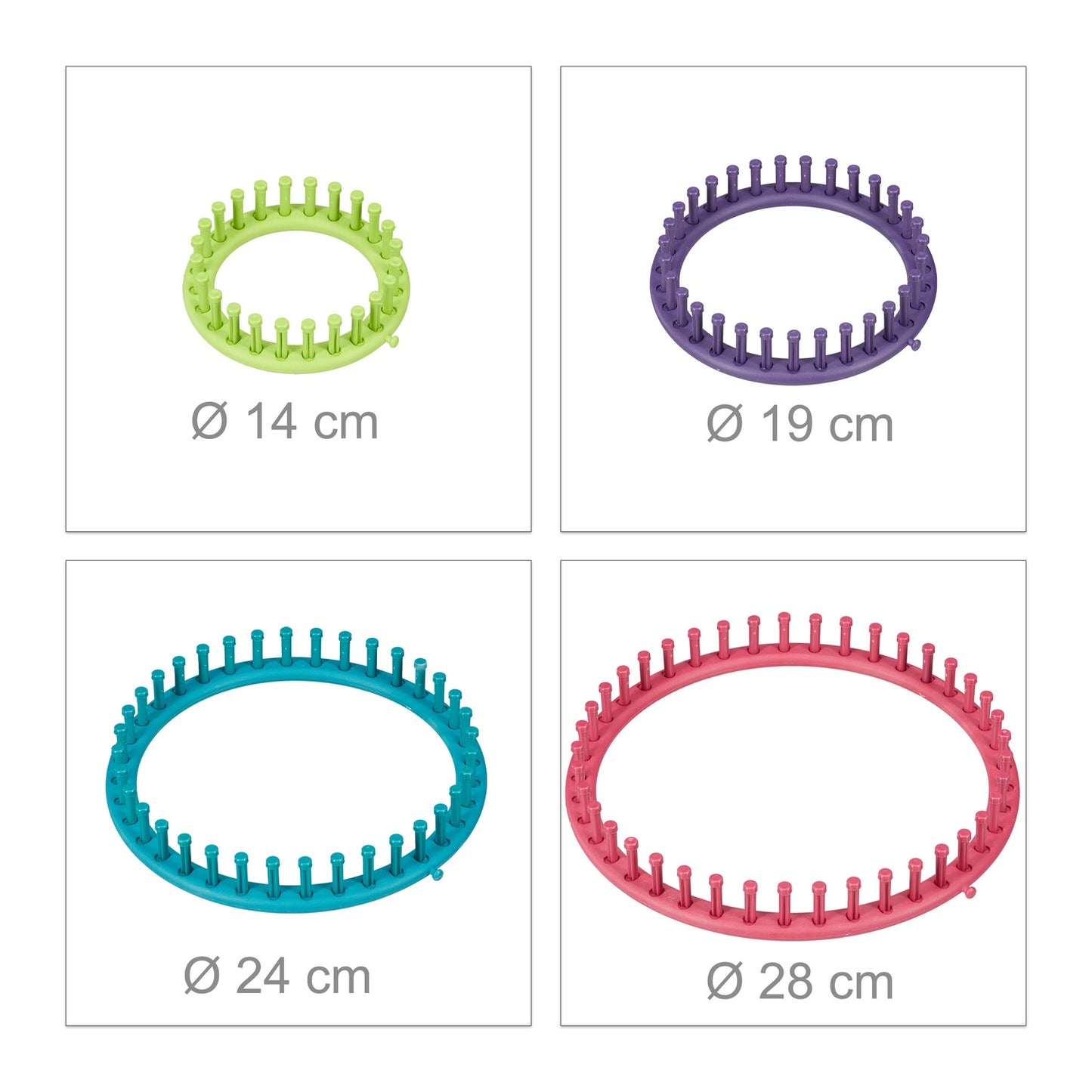 Knitting rings set of 6