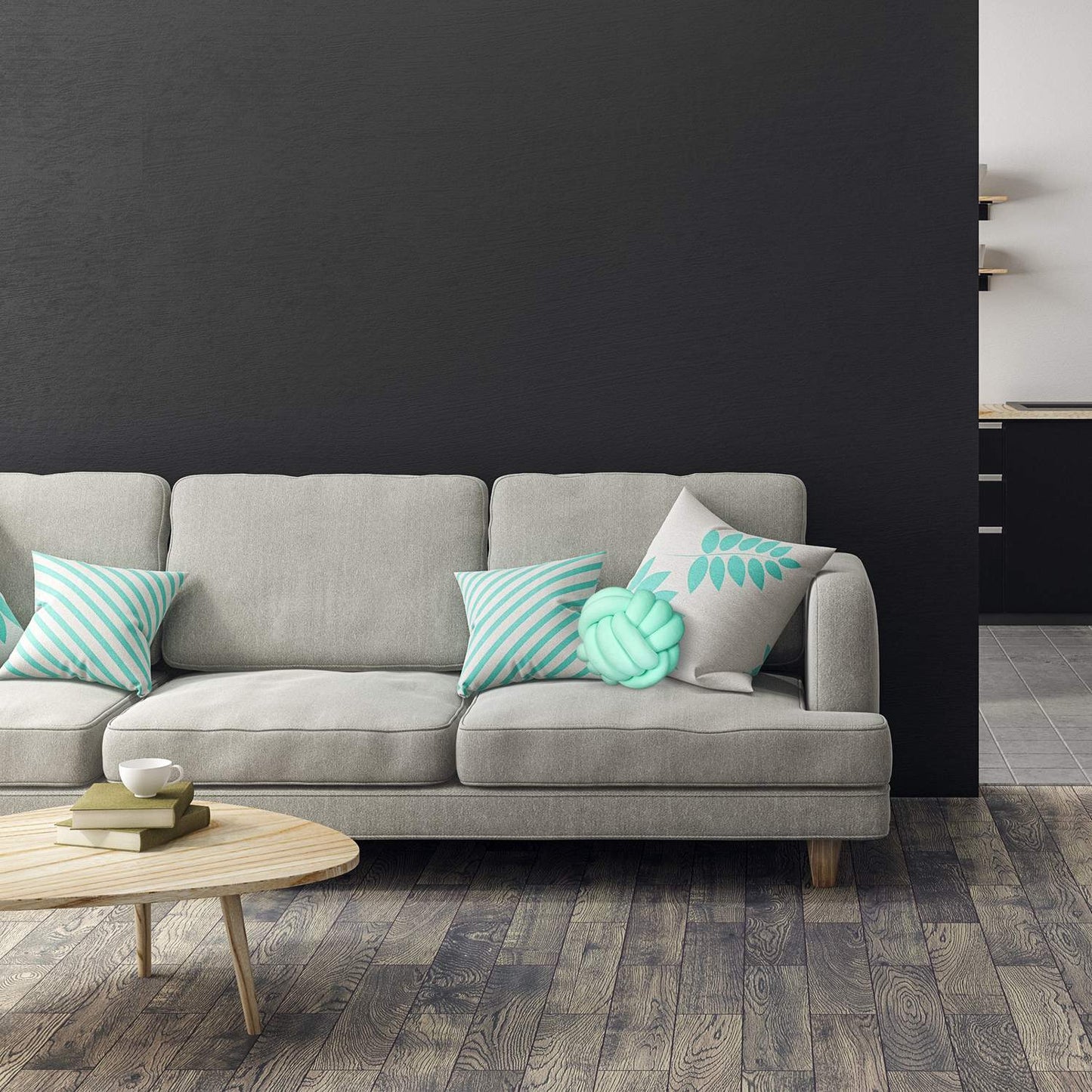 Knot cushion solid color