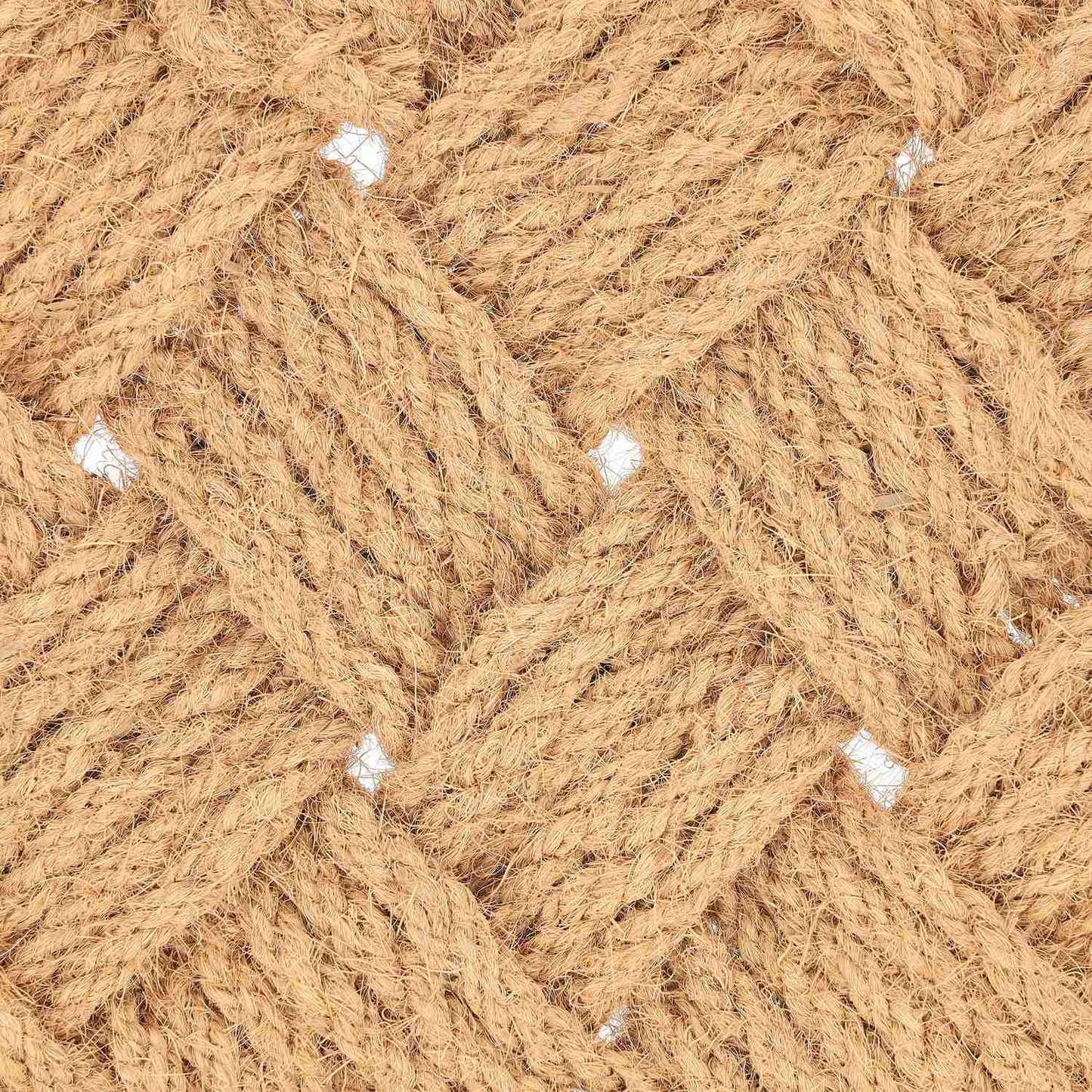 Knotted Natural Colour Coir Rug