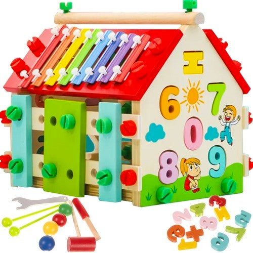 Kruzzel 22564 wooden educational house