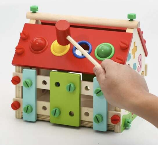 Kruzzel 22564 wooden educational house
