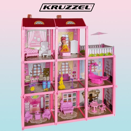 Kruzzel dollhouse 65 cm