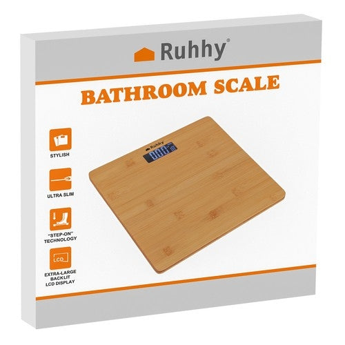 LCD bathroom scale - wooden Ruhhy 22522