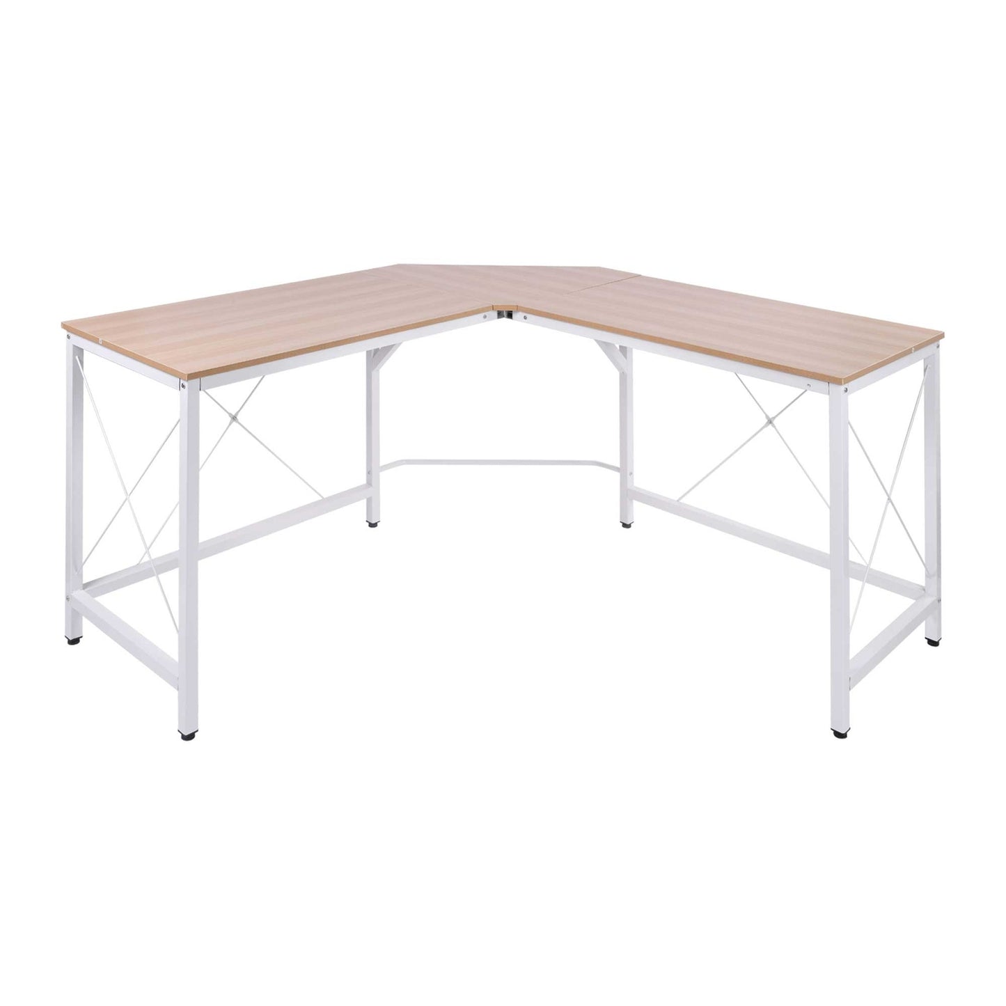 L-shaped corner desk, MDF wood, 150x150x76 cm