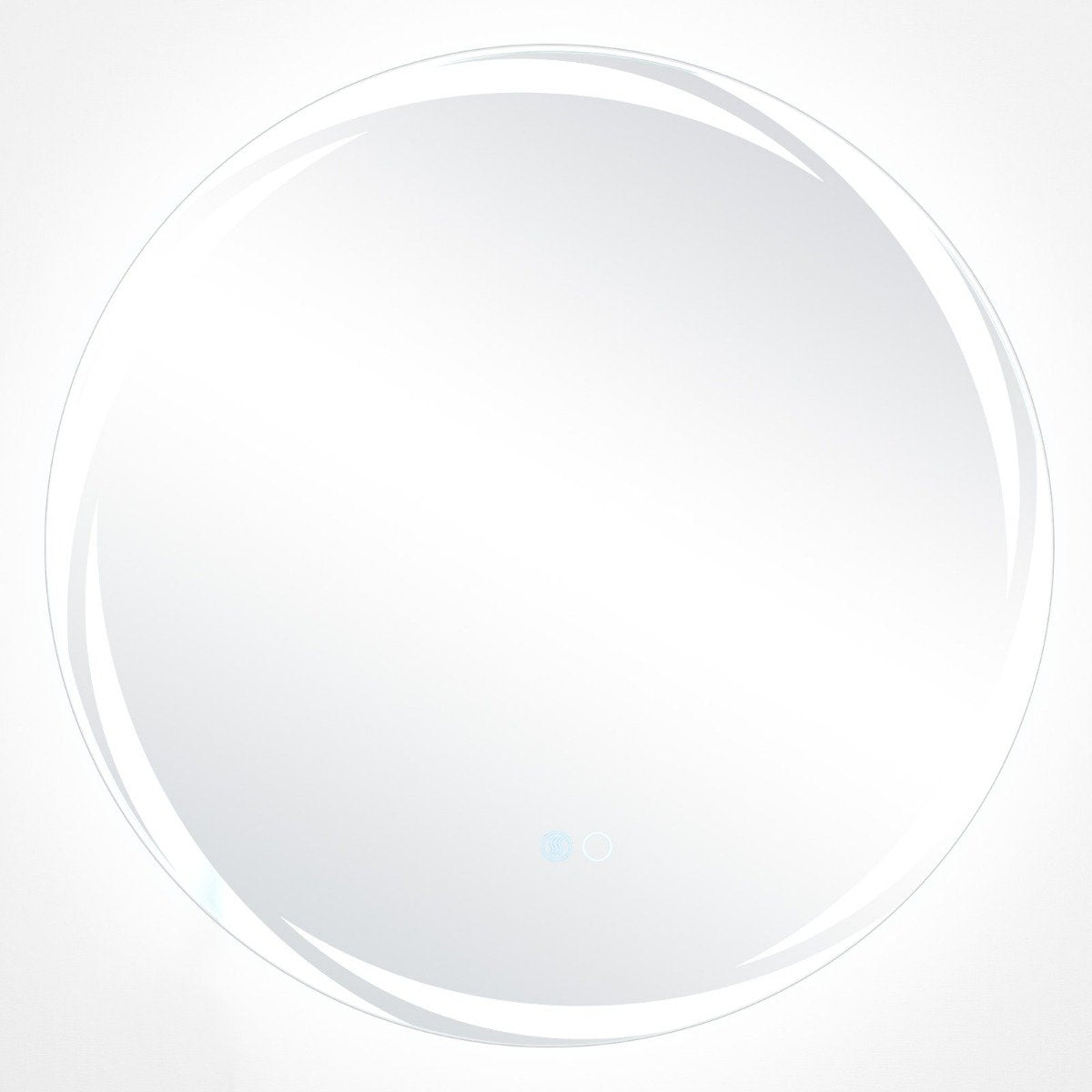 LED Bathroom Mirror with Anti-Fog, 60cm Round, Dual Lighting