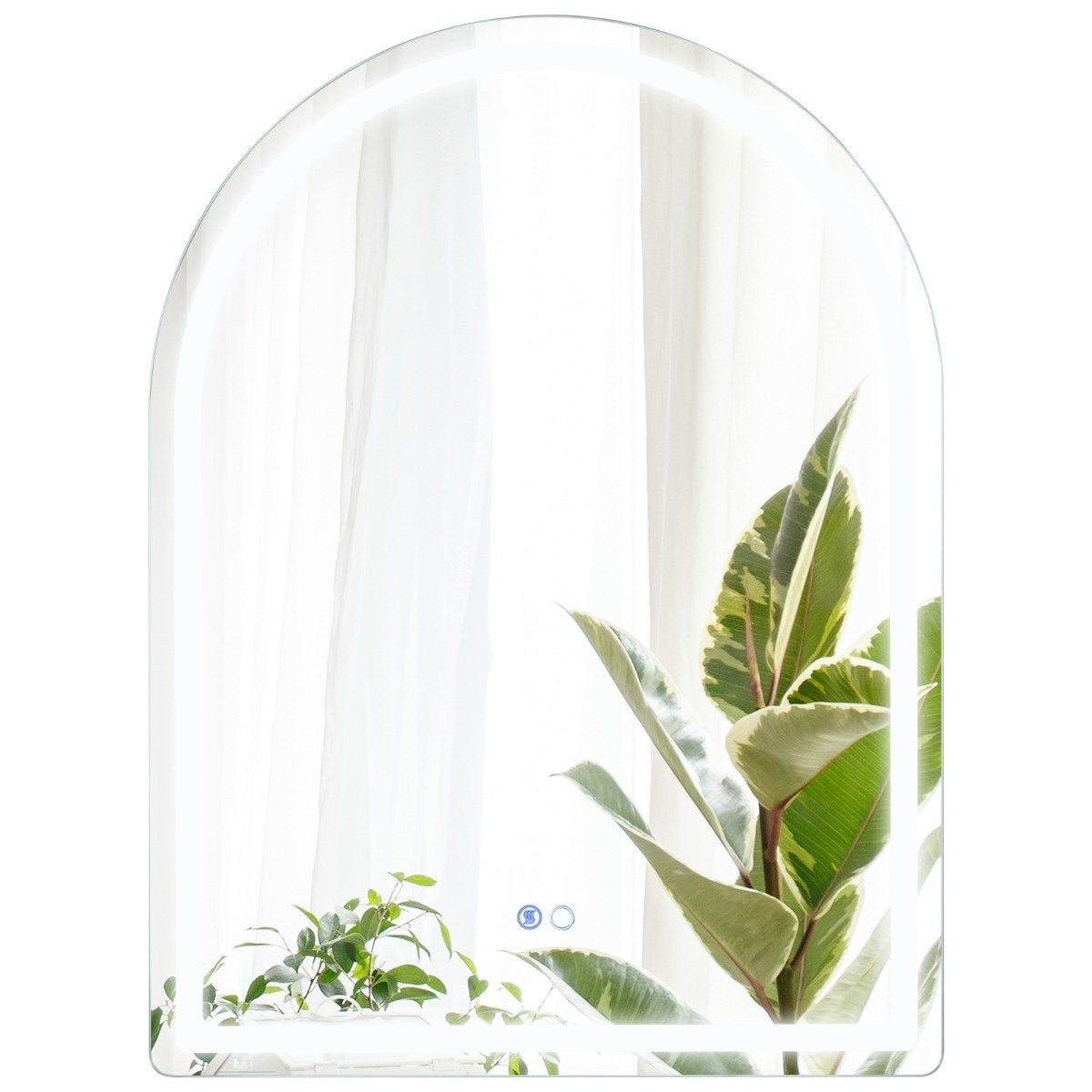 LED Bathroom Mirror with Anti-Fog, 60x80 cm, Dual Lighting